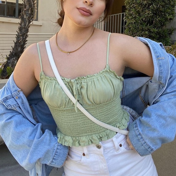 Pastel Green Cropped Top - Picture 1 of 2